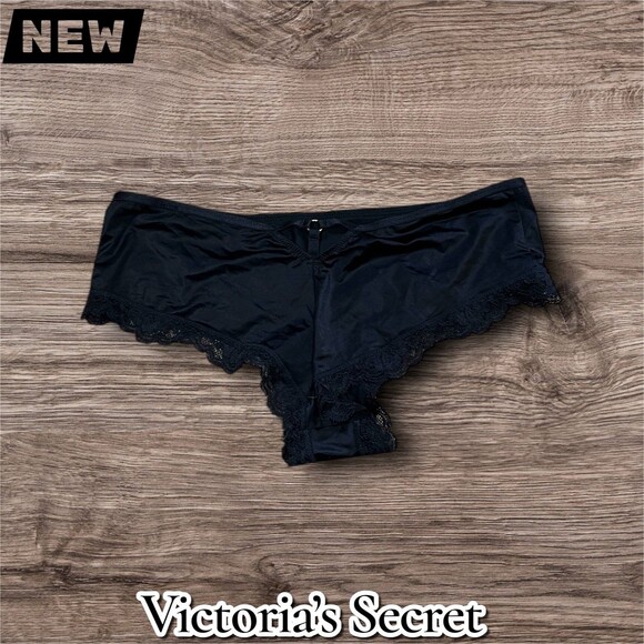 New NWT Victoria’s Secret Cheeky Panty – Black – Size Small - Picture 3 of 3